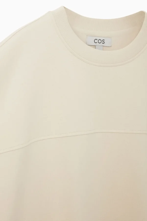 COS OVERSIZED MID-WEIGHT T-SHIRT ECRU Clearance