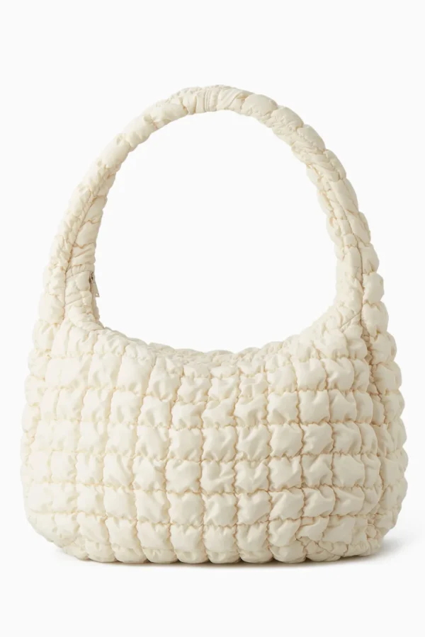 COS OVERSIZED QUILTED CROSSBODY BEIGE Best Sale