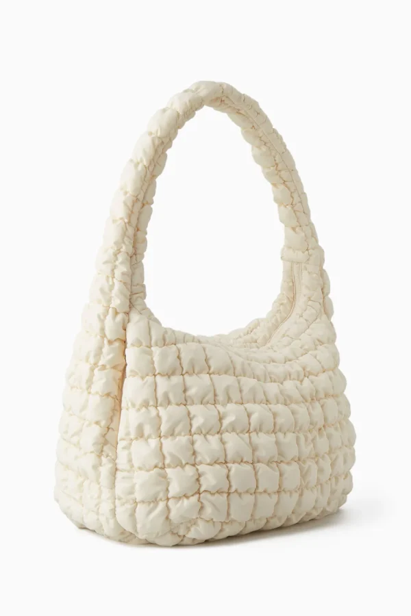 COS OVERSIZED QUILTED CROSSBODY BEIGE Best Sale