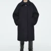 COS OVERSIZED SINGLE-BREASTED WOOL COAT NAVY Fashion