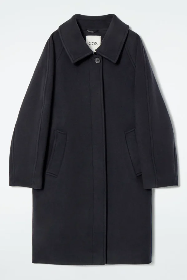 COS OVERSIZED SINGLE-BREASTED WOOL COAT NAVY Fashion