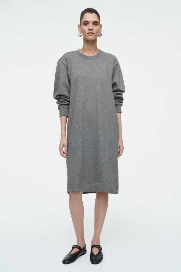 COS OVERSIZED SWEATSHIRT MIDI DRESS GRAY MÉLANGE Online