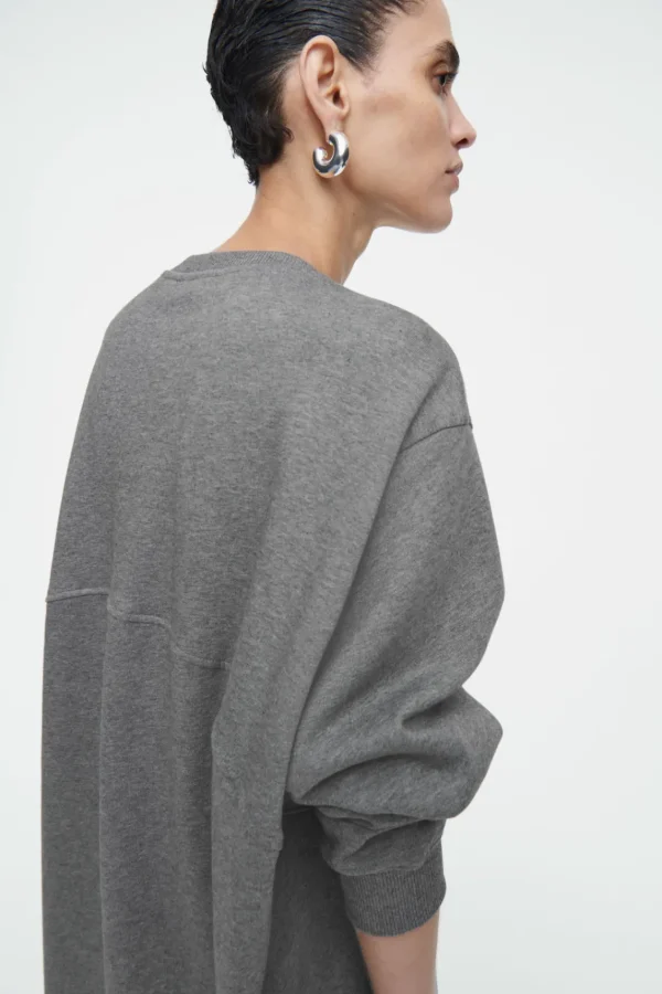 COS OVERSIZED SWEATSHIRT MIDI DRESS GRAY MÉLANGE Online