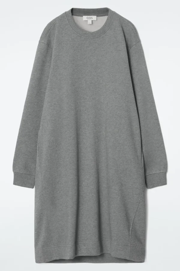 COS OVERSIZED SWEATSHIRT MIDI DRESS GRAY MÉLANGE Online