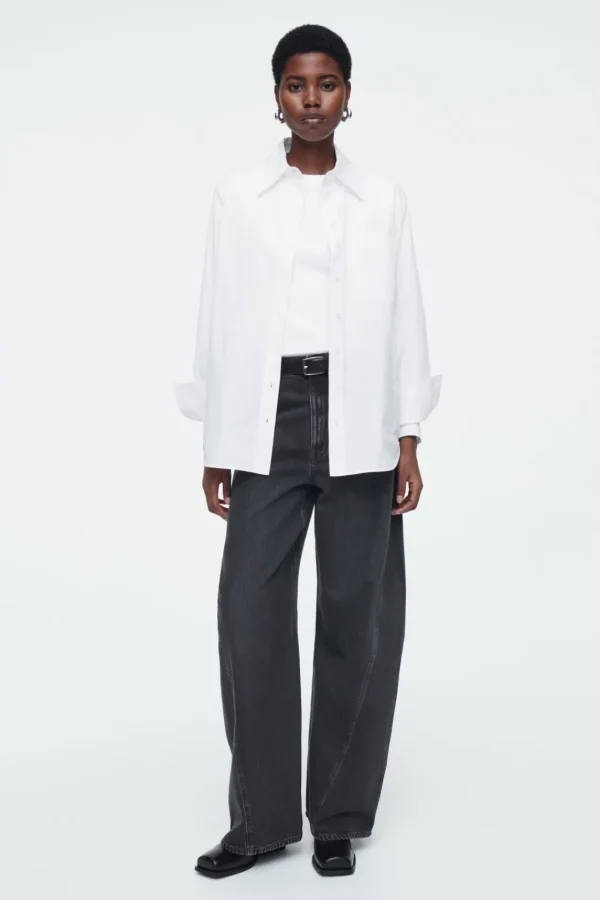 COS OVERSIZED TAILORED SHIRT WHITE Cheap