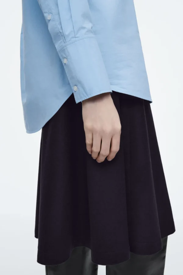 COS OVERSIZED TAILORED SHIRT LIGHT BLUE Flash Sale