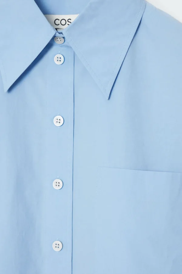 COS OVERSIZED TAILORED SHIRT LIGHT BLUE Flash Sale