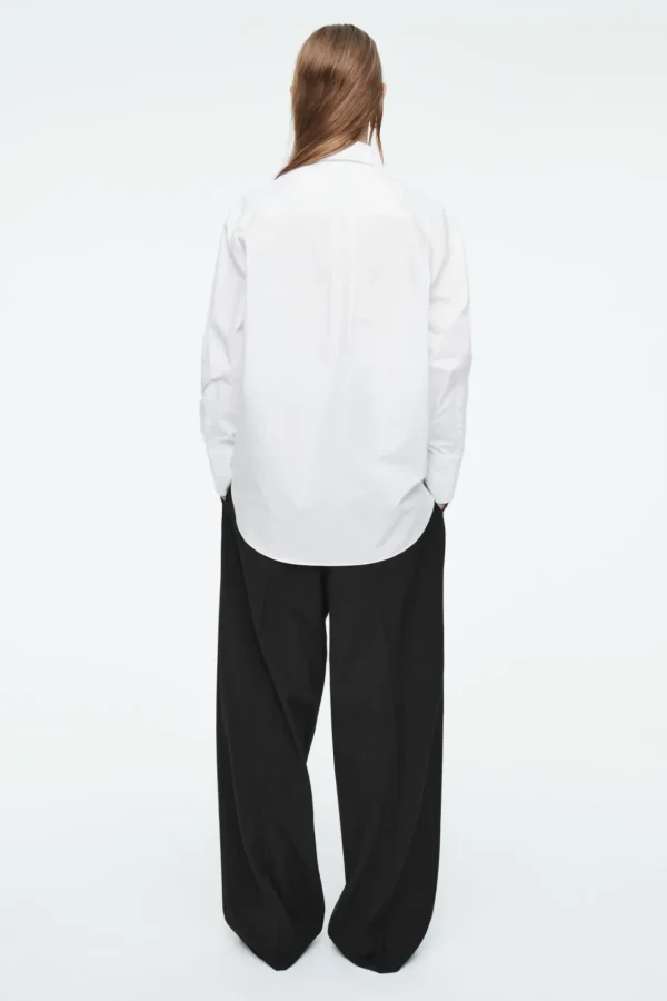 COS OVERSIZED TIE-WAIST SHIRT WHITE Online