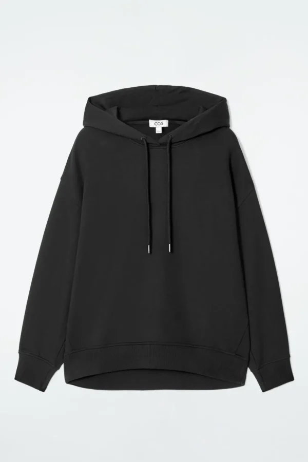 COS OVRESIZED JERSEY HOODIE BLACK Discount