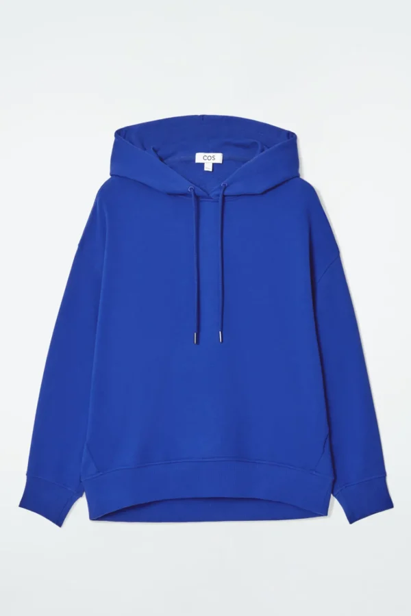 COS OVRESIZED JERSEY HOODIE COBALT BLUE Flash Sale