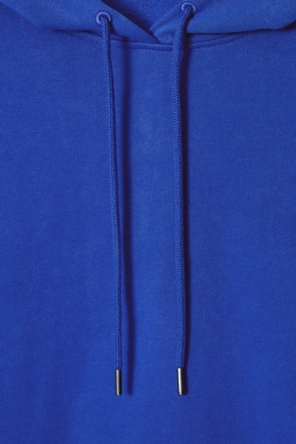 COS OVRESIZED JERSEY HOODIE COBALT BLUE Flash Sale