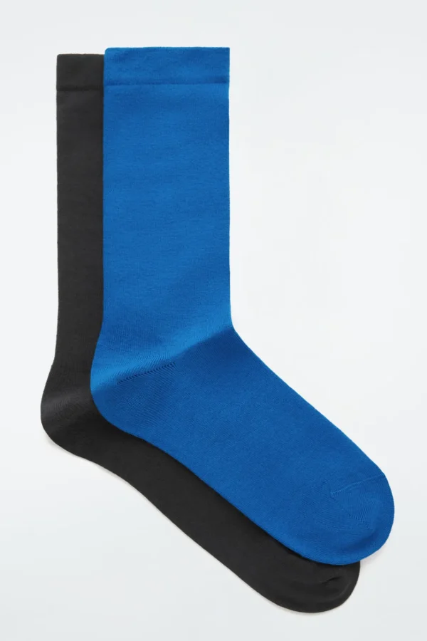 COS 2-PACK COTTON SOCKS NAVY / BLUE Best Sale