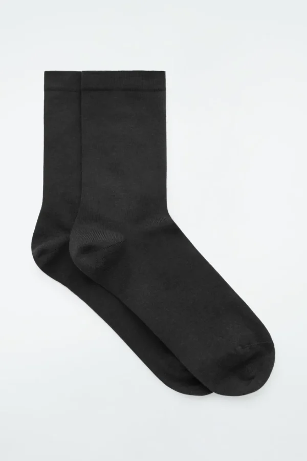 COS 2-PACK COTTON SOCKS BLACK Online