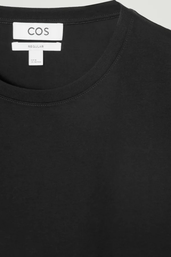 COS 3-PACK REGULAR COTTON T-SHIRTS black Clearance