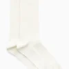 COS 2-PACK RIBBED SOCKS CREAM Cheap