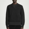 COS PANELLED WOOL V-NECK JUMPER BLACK Sale