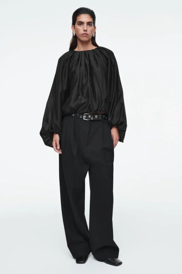 COS PARACHUTE BLOUSE BLACK Sale