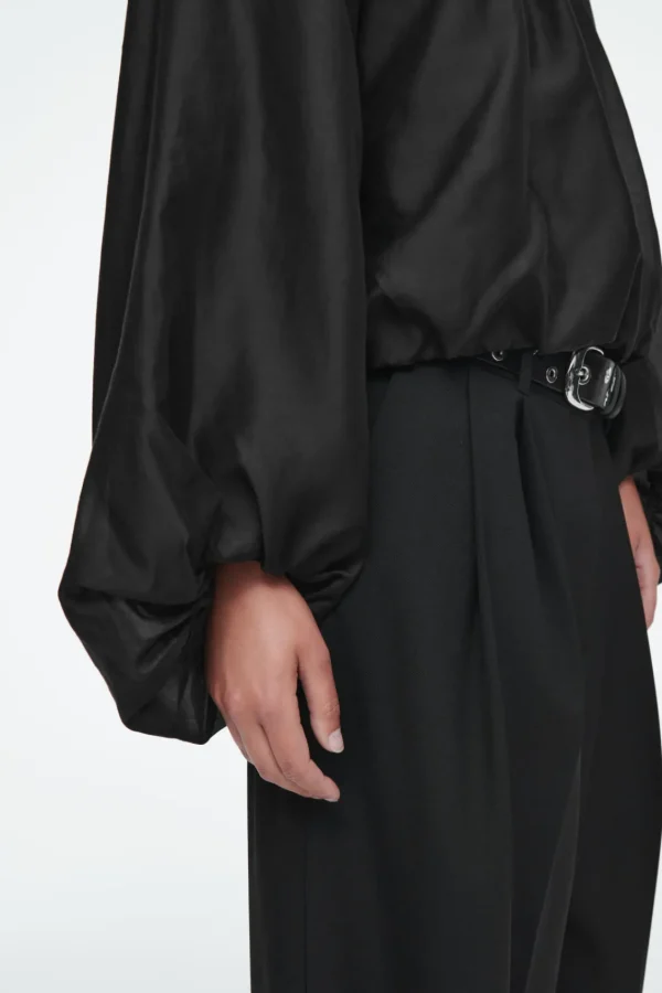 COS PARACHUTE BLOUSE BLACK Sale