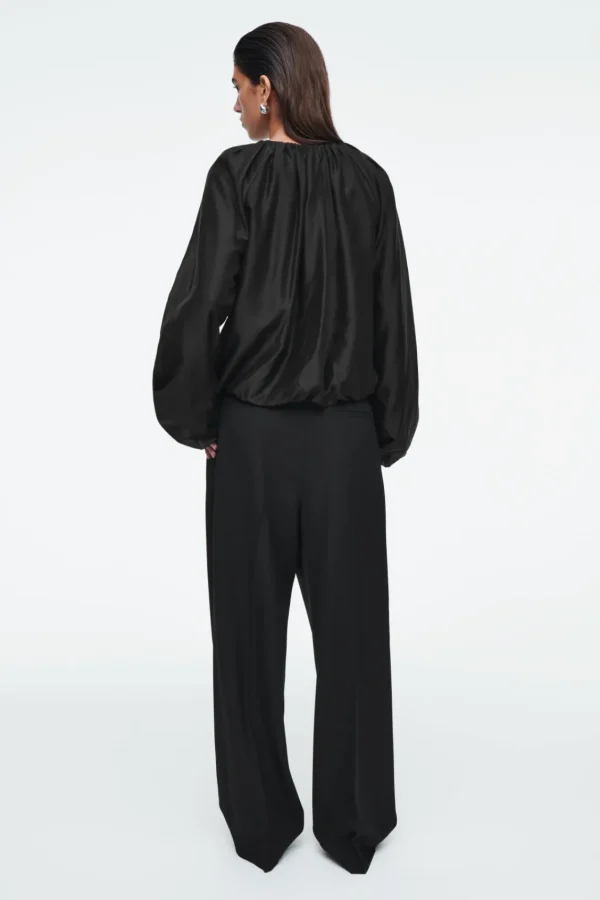 COS PARACHUTE BLOUSE BLACK Sale