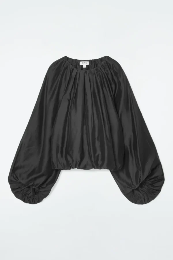 COS PARACHUTE BLOUSE BLACK Sale