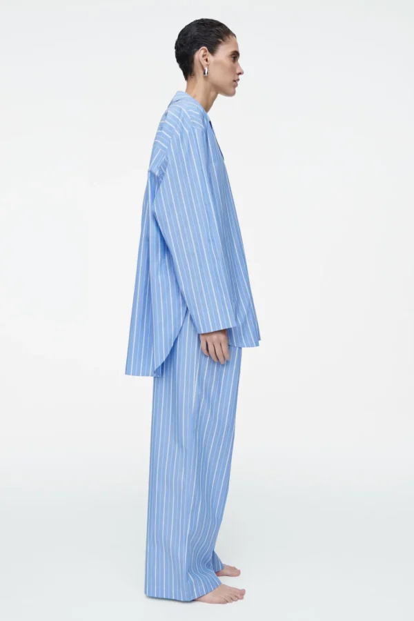 COS PINSTRIPED COTTON PAJAMA PANTS BLUE / PINSTRIPED Online