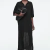 COS POLO MAXI DRESS BLACK Best Sale