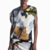 COS PRINTED ASYMMETRIC BLOUSE MULTICOLORED Best Sale