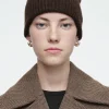 COS PURE CASHMERE BEANIE DARK BROWN Store