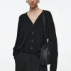 COS PURE CASHMERE CARDIGAN BLACK Fashion