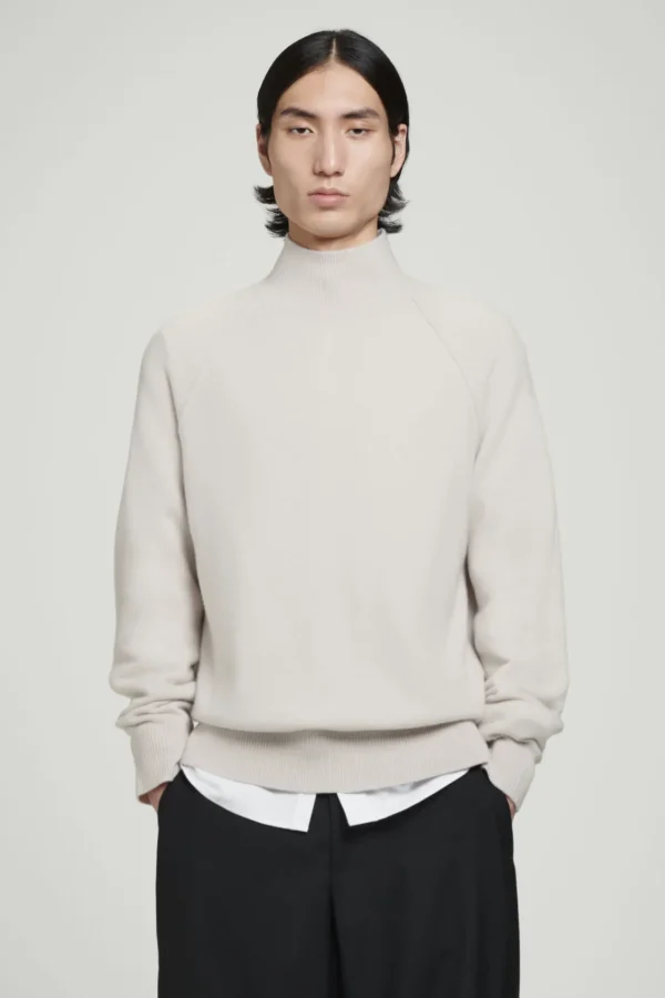 COS PURE CASHMERE FUNNEL-NECK SWEATER IVORY Shop