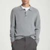 COS PURE CASHMERE POLO SHIRT GRAY MÉLANGE Cheap