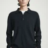 COS PURE CASHMERE POLO SHIRT NAVY Clearance