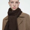 COS PURE CASHMERE SCARF BROWN New