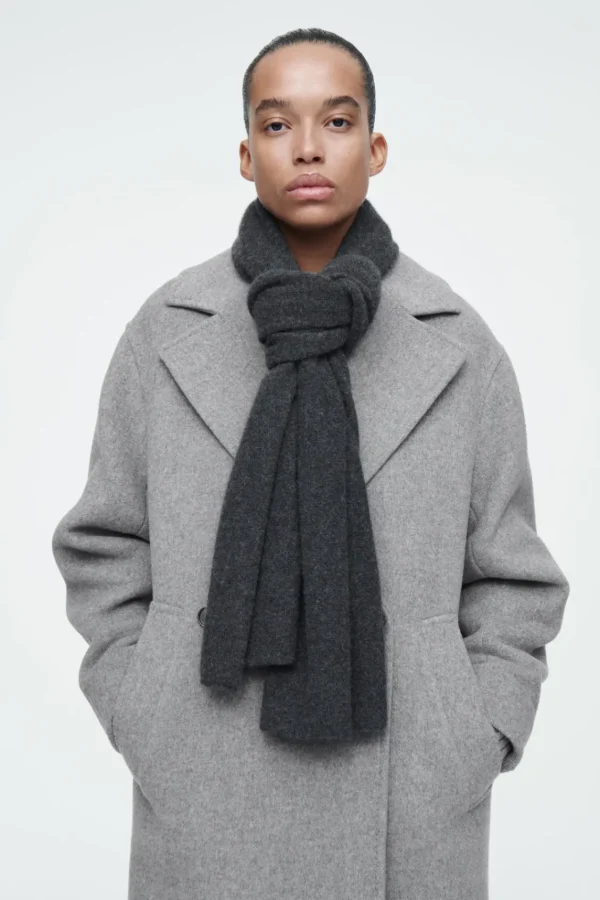 COS PURE CASHMERE SCARF DARK GRAY Sale