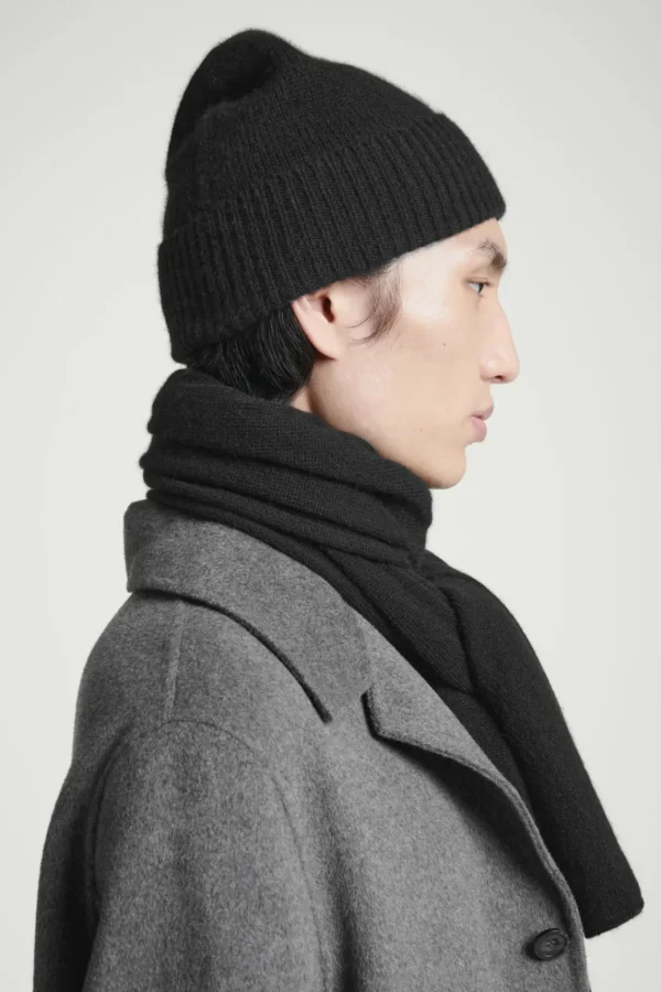 COS PURE CASHMERE SCARF BLACK Store