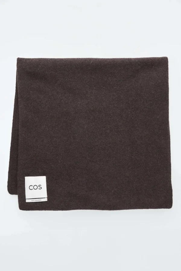 COS PURE CASHMERE SCARF BROWN New