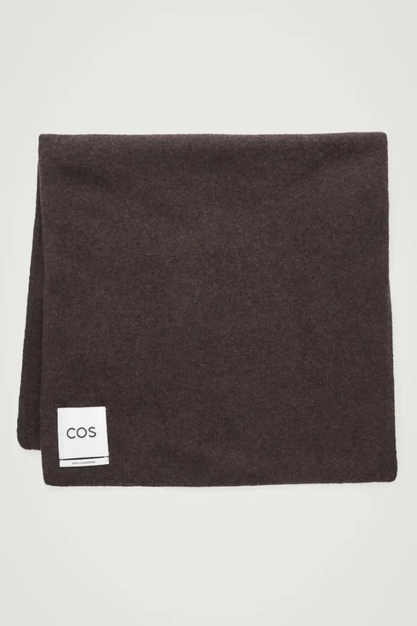 COS PURE CASHMERE SCARF BROWN New