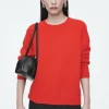 COS PURE CASHMERE SWEATER BRIGHT RED Cheap