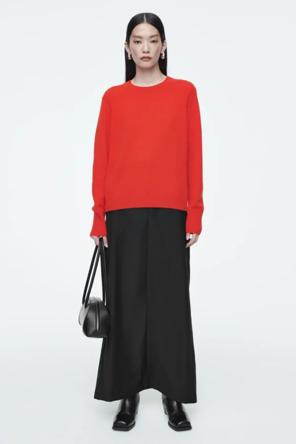 COS PURE CASHMERE SWEATER BRIGHT RED Cheap