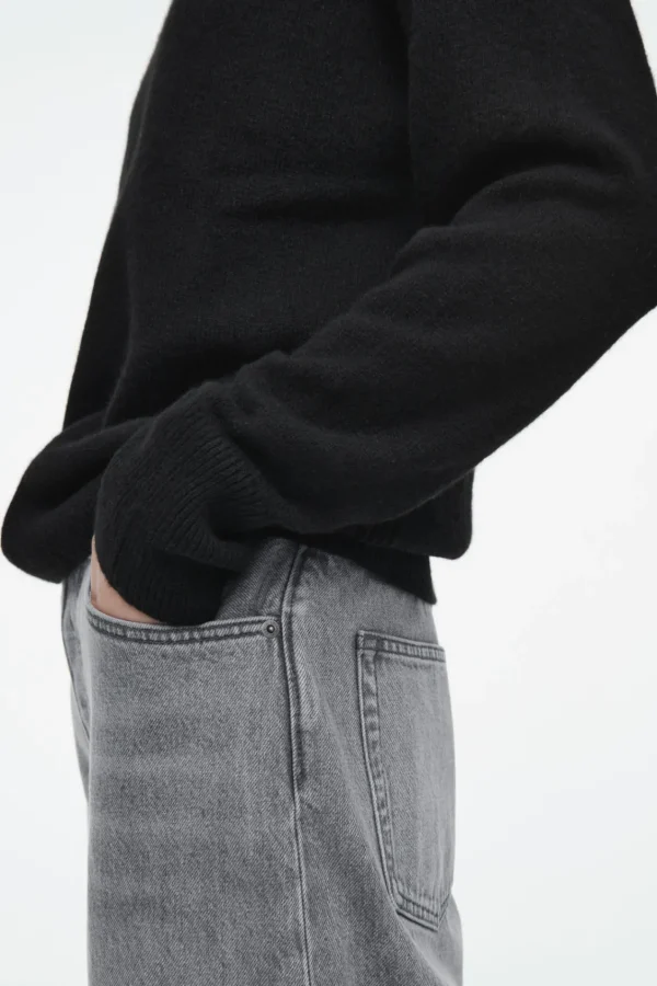 COS PURE CASHMERE SWEATER BLACK Fashion