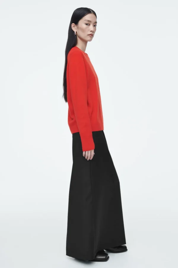 COS PURE CASHMERE SWEATER BRIGHT RED Cheap