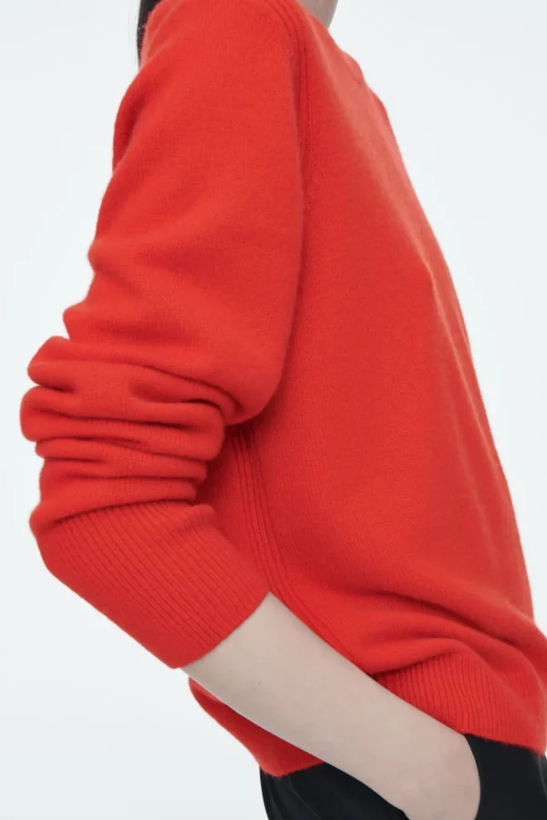 COS PURE CASHMERE SWEATER BRIGHT RED Cheap