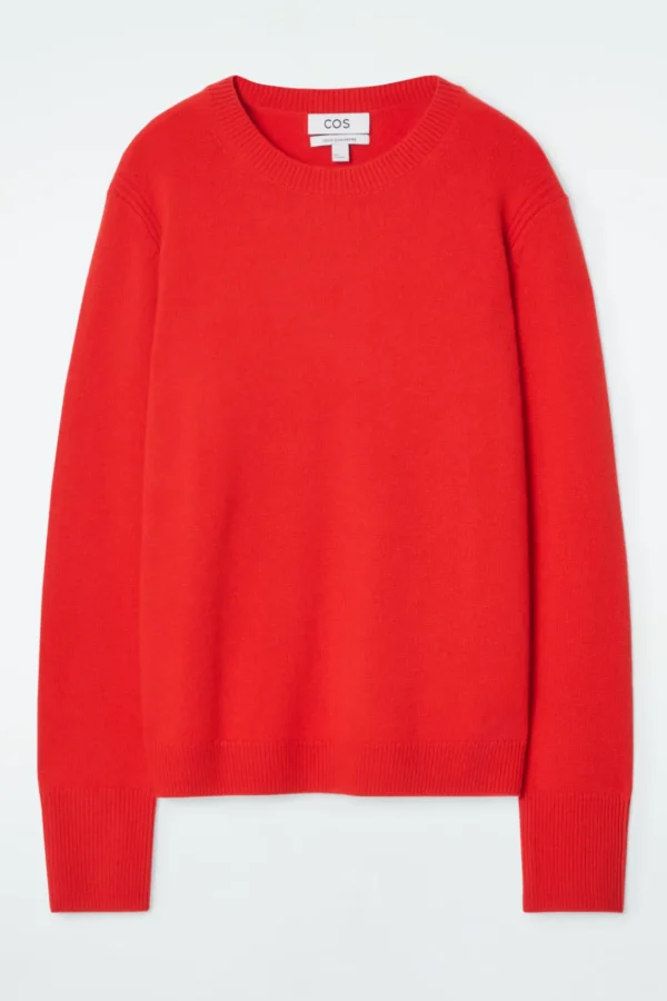 COS PURE CASHMERE SWEATER BRIGHT RED Cheap