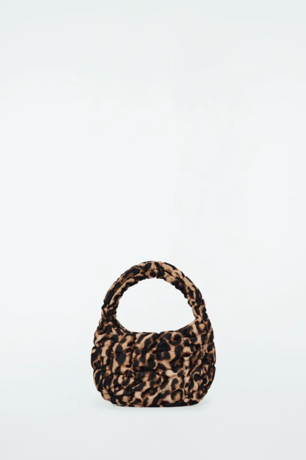 COS QUILTED MICRO BAG LEOPARD Cheap