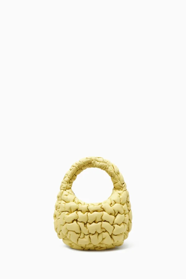 COS QUILTED MICRO BAG - LEATHER LIGHT YELLOW Sale