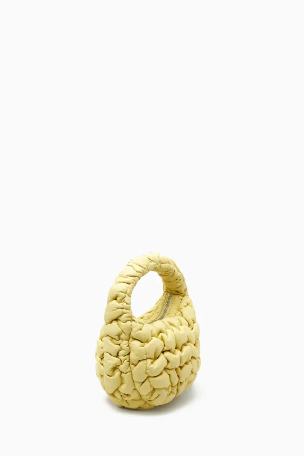 COS QUILTED MICRO BAG - LEATHER LIGHT YELLOW Sale