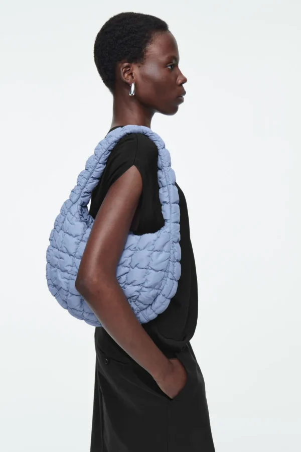 COS QUILTED MINI BAG LIGHT BLUE Outlet