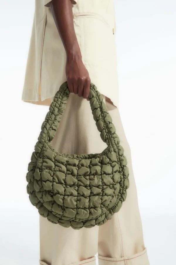 COS QUILTED MINI BAG KHAKI GREEN Cheap