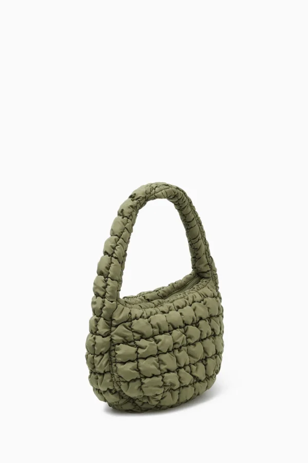 COS QUILTED MINI BAG KHAKI GREEN Cheap