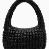 COS QUILTED OVERSIZED CROSSBODY BAG - LEATHER BLACK Clearance